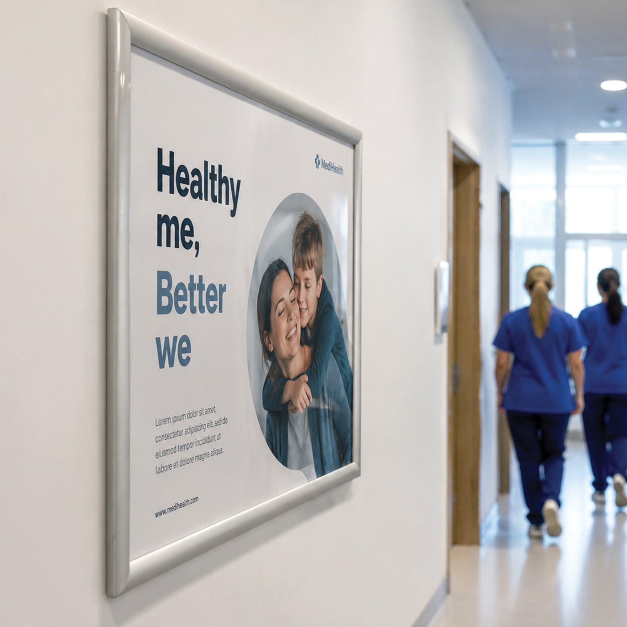 Deflecto Silver Aluminium Snap Frame A2 25mm wall mounted retail display