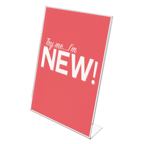 Deflecto Slanted Sign Holder A5 Portrait, detail view