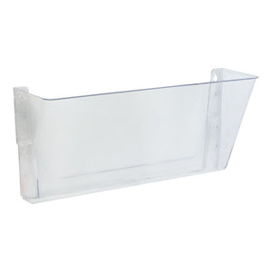 Deflecto clear stackable foolscap wall pocket, front view