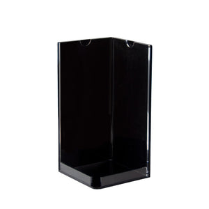 Deflecto tabletop sign holder for two DL inserts, front view