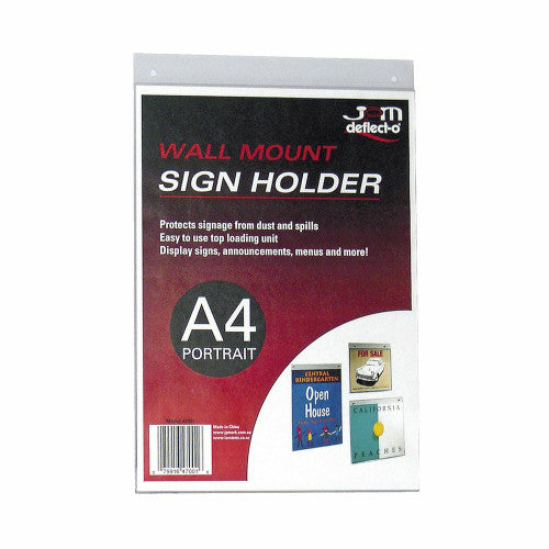 Deflecto Wall Mount Sign Holder A4 Portrait - image 5