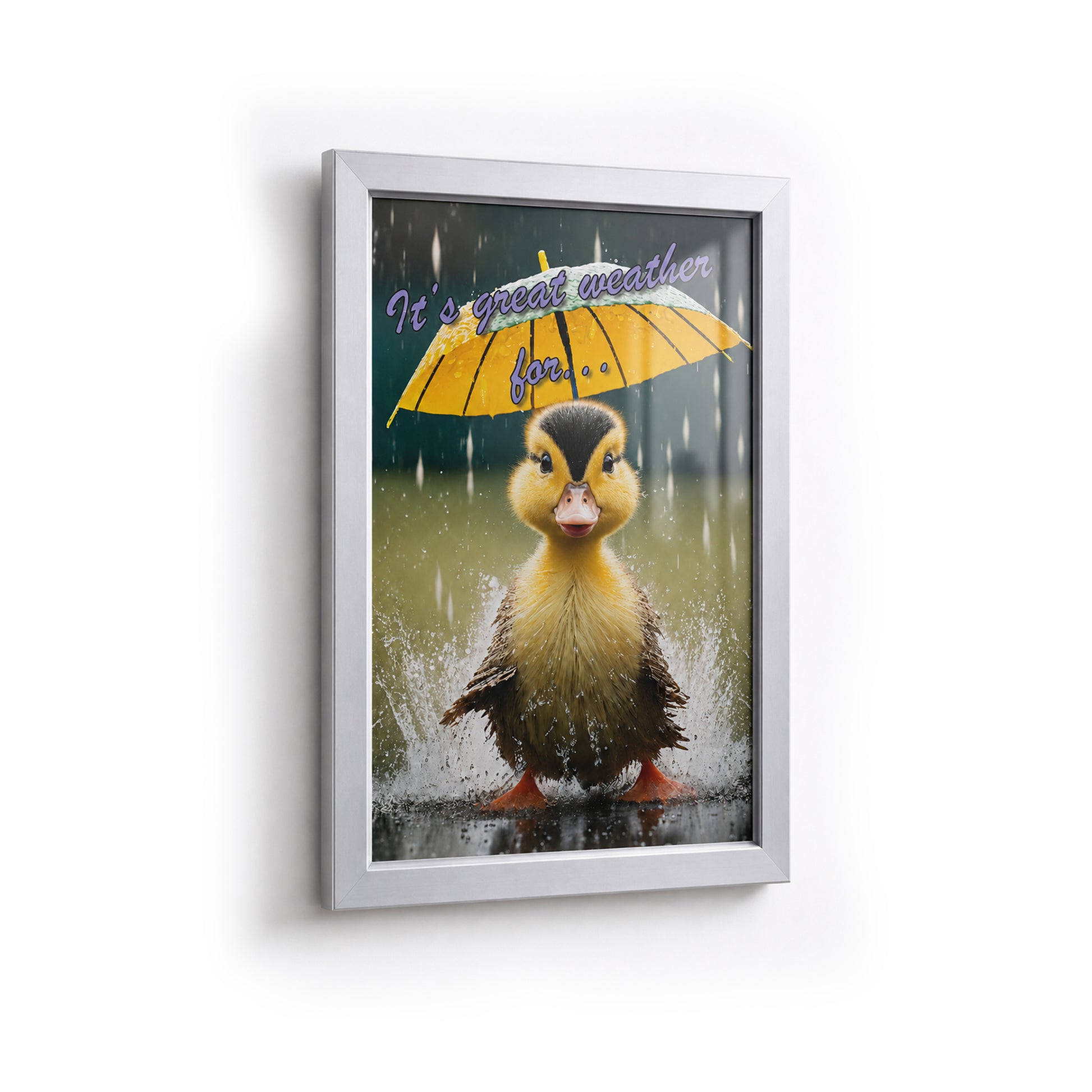 Deflecto Water Resistant Snap Frame Silver A4 32mm front view
