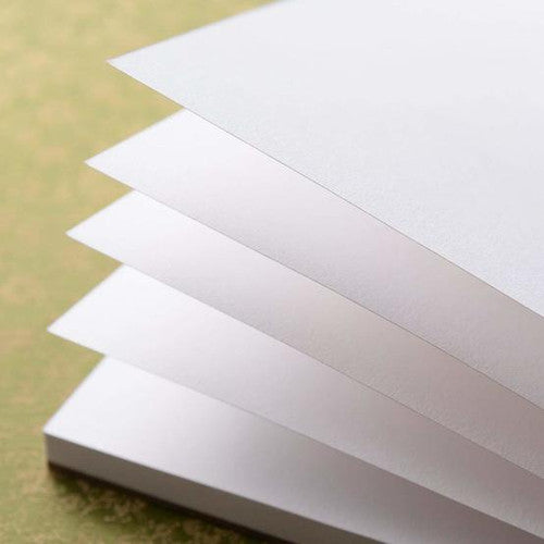 Derwent Academy Acrylic Drawing Pad A4 Portrait 12 Sheets Box of 5. Close-up of 300gsm acrylic paper sheets inside Derwent Academy pad.