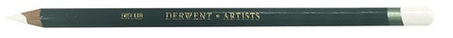 Derwent Artists Pencil Chinese White Box of 6. Close-up of Derwent Artists Pencil tip showing Chinese White pigment.