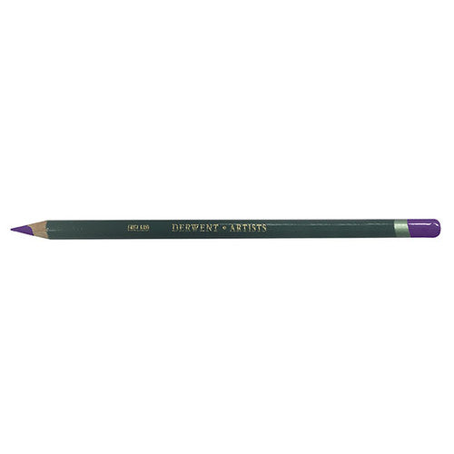 Derwent Artists Pencil Imperial Purple Box of 6. Derwent Artists Pencil in Imperial Purple, box of 6, viewed from the front.