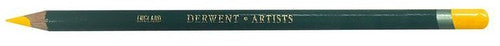 Derwent Artists Pencil Middle Chrome Box of 6. Close-up of Derwent Artists Pencil aquamarine barrel and double-dipped end.