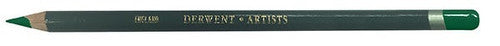 Derwent Artists Pencil Phthalo Green Box of 6. Box of 6 Derwent Artists Phthalo Green pencils arranged in a row on white background.