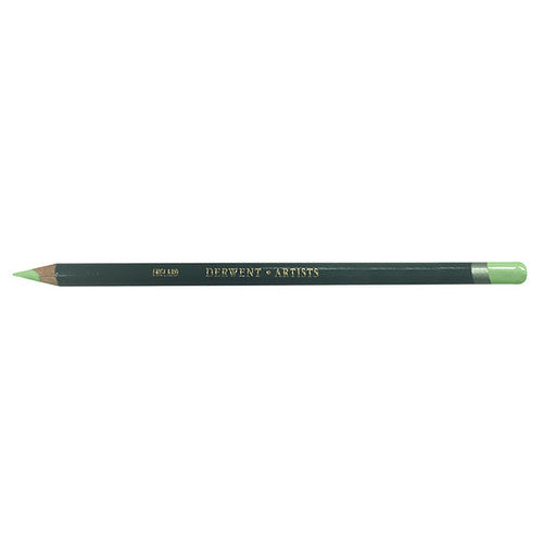 Derwent Artists Pencil Water Green Box of 6. Derwent Artists Pencil in Water Green, box of 6, deep aquamarine barrel with double-dipped end.
