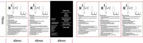 Derwent Academy Battery Operated Eraser Box of 8. Derwent Academy Battery Operated Eraser in use on a pencil drawing.
