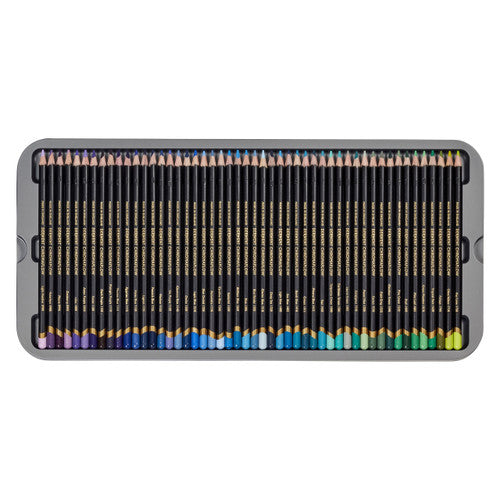 Derwent Chromaflow Pencils Assorted Tin of 150. Derwent Chromaflow pencil demonstrating smooth laydown on white paper.