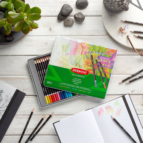 Derwent Academy Colour Pencils Assorted Tin 24