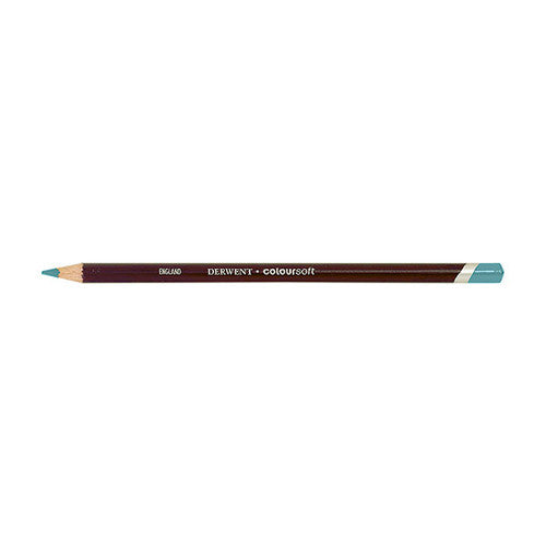 Derwent Coloursoft Pencil Baby Blue Box of 6. Derwent Coloursoft Baby Blue pencils box of 6, front view showing packaging.