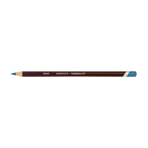 Derwent Coloursoft Pencil Iced Blue Box of 6. Derwent Coloursoft Iced Blue pencils box of 6 on a white background.