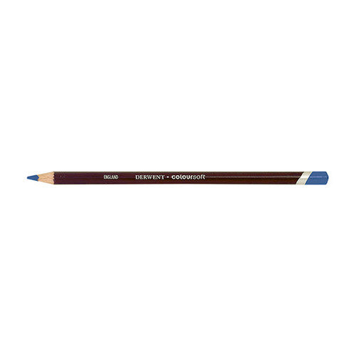 Derwent Coloursoft Pencil Ultramarine Box of 6. Derwent Coloursoft Ultramarine pencils box of 6 front view.