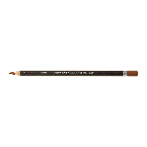 Derwent Graphitint Pencil Chestnut Box of 6. Derwent Graphitint Chestnut pencils, box of 6, shown from the front.