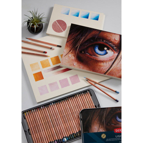 Close-up of Derwent Lightfast paper pad surface showing smooth hot pressed texture suitable for oil-based pencils