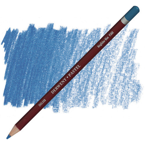 Derwent Academy Pastel Pencil Kingfisher Blue box of 6 pencils front view