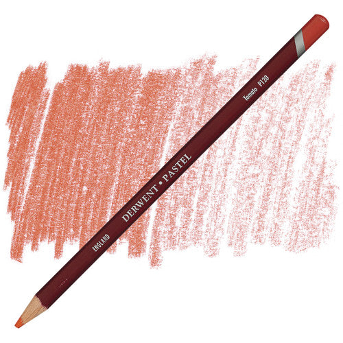 Derwent Academy Pastel Pencil Tomato Box of 6. Derwent Academy Pastel Pencil Tomato P120 box of 6 pencils on a white background.