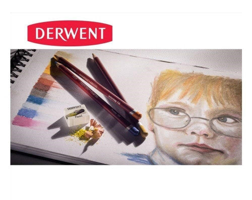 Derwent Academy Pastel Pencils Assorted Tin Set of 3 x 24. Derwent Academy pastel pencil blending and layering on paper.