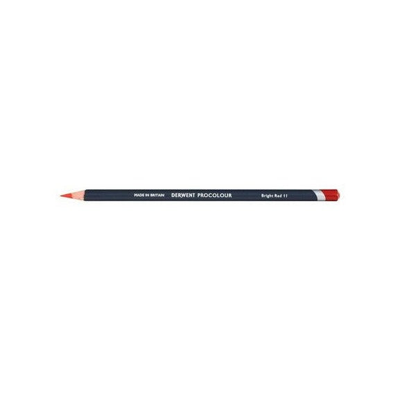 Derwent Procolour Pencil Bright Red Box of 6. Derwent Procolour Bright Red pencils box of 6 front view.