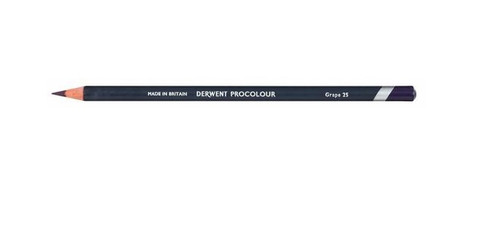 Derwent Procolour Pencil Grape Box of 6. Derwent Procolour Grape pencils box of 6 front view