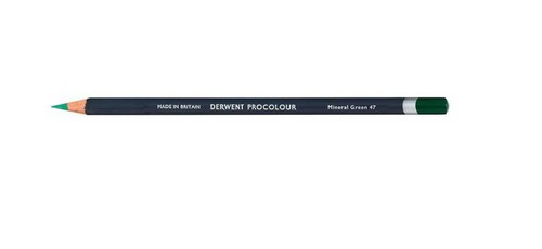 Derwent Procolour Pencil Mineral Green Box of 6. Derwent Procolour Mineral Green pencils box of 6 front view.