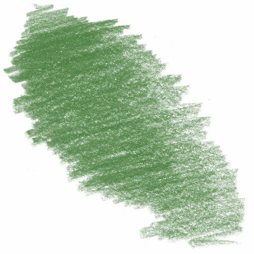 Derwent Procolour Pencil Mineral Green Box of 6. Close-up of Derwent Procolour Mineral Green pencil tip showing sharp point.