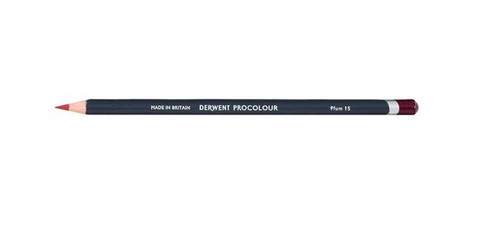 Derwent Procolour Pencil Plum Box of 6. Derwent Procolour Plum pencils box of 6 front view