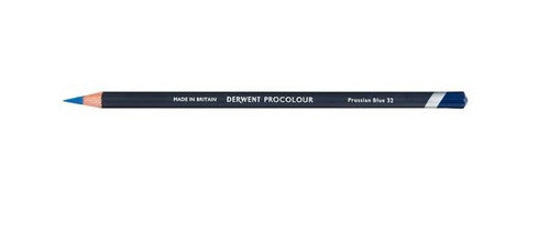 Derwent Procolour Pencil Prussian Blue Box of 6. Derwent Procolour Prussian Blue pencils box of 6 front view.