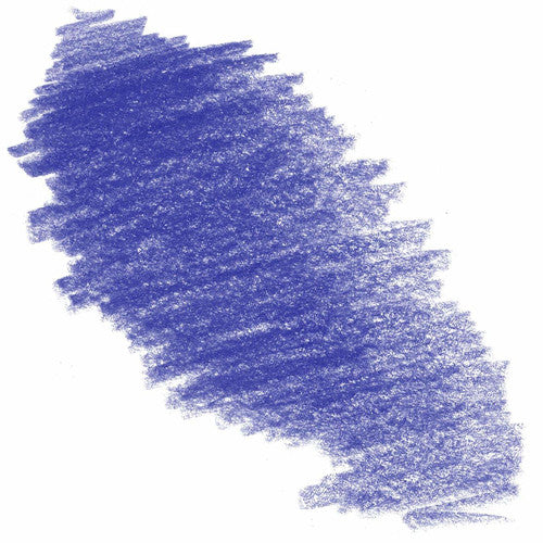 Derwent Procolour Pencil Prussian Blue Box of 6. Close-up of Derwent Procolour Prussian Blue pencil tip showing sharp point.