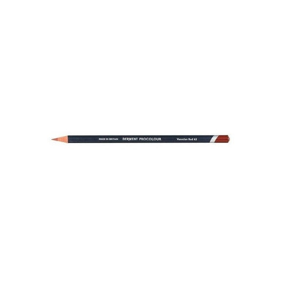 Derwent Procolour Pencil Venetian Red Box of 6. Derwent Procolour Venetian Red pencils box of 6 front view.