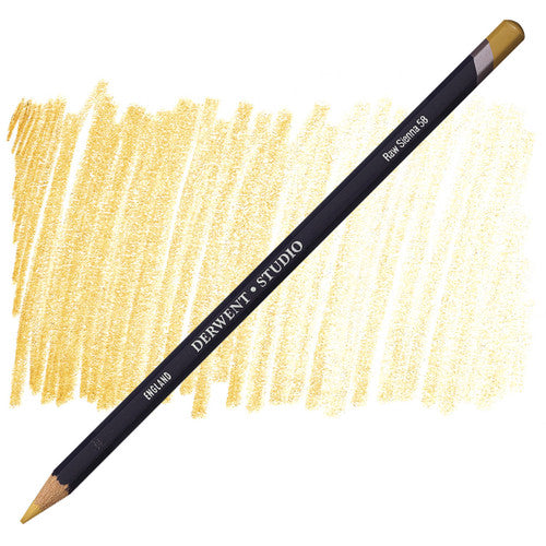 Derwent Studio Pencil Raw Sienna Box of 6. Derwent Studio Raw Sienna pencils box of 6 on a white background.