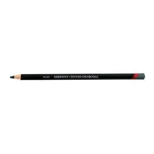 Derwent Tinted Charcoal Pencil Mountain Blue Box of 6. Derwent Tinted Charcoal Pencil Mountain Blue TC11 - front view of single pencil.