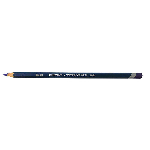 Derwent Academy Watercolour Pencil Dark Violet Box of 6. Derwent Academy Dark Violet watercolour pencils, box of 6, shown closed.