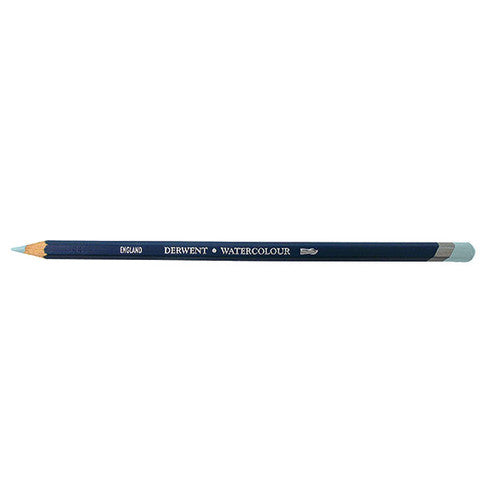 Derwent Academy Watercolour Pencil Sky Blue Box of 6. Derwent Academy Sky Blue Watercolour Pencils box of 6 front view on white background.