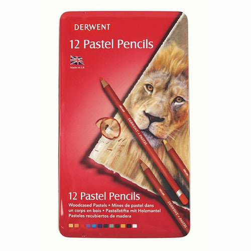 Derwent Pastel Pencils Assorted Tin Set of 6 x 12 - image 1