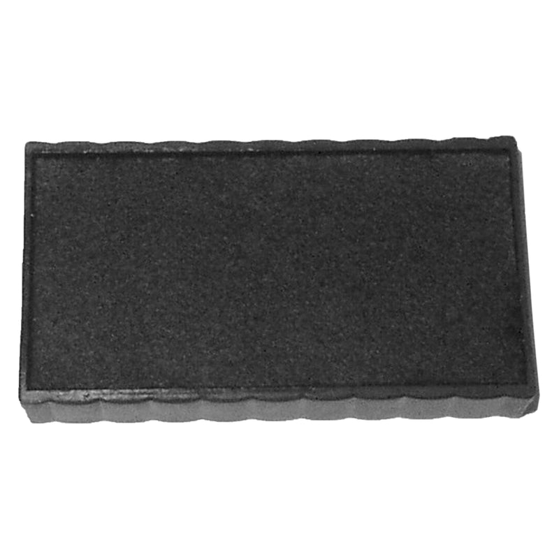Front product image of the Deskmate Replacement Ink Pad 5 Line 3mm 4mm Text Black isolated on a white background. The genuine black replacement pad is clearly displayed, highlighting its compact rectangular design for compatible Deskmate DIY self inking stamps.