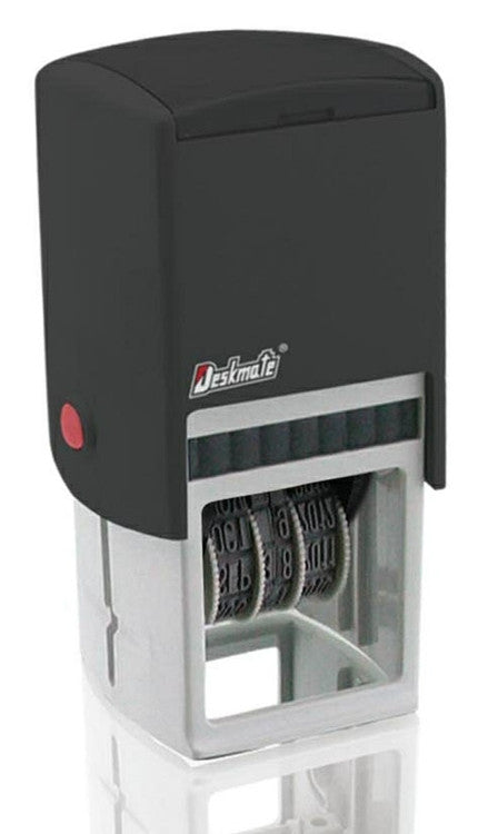 Deskmate Approved and Date stamp showing imprint area and two-colour date impression