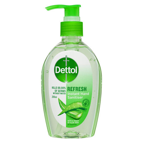 Dettol Instant Hand Sanitiser Refresh 200ml bottles arranged in a bulk pack of 24 for office use
