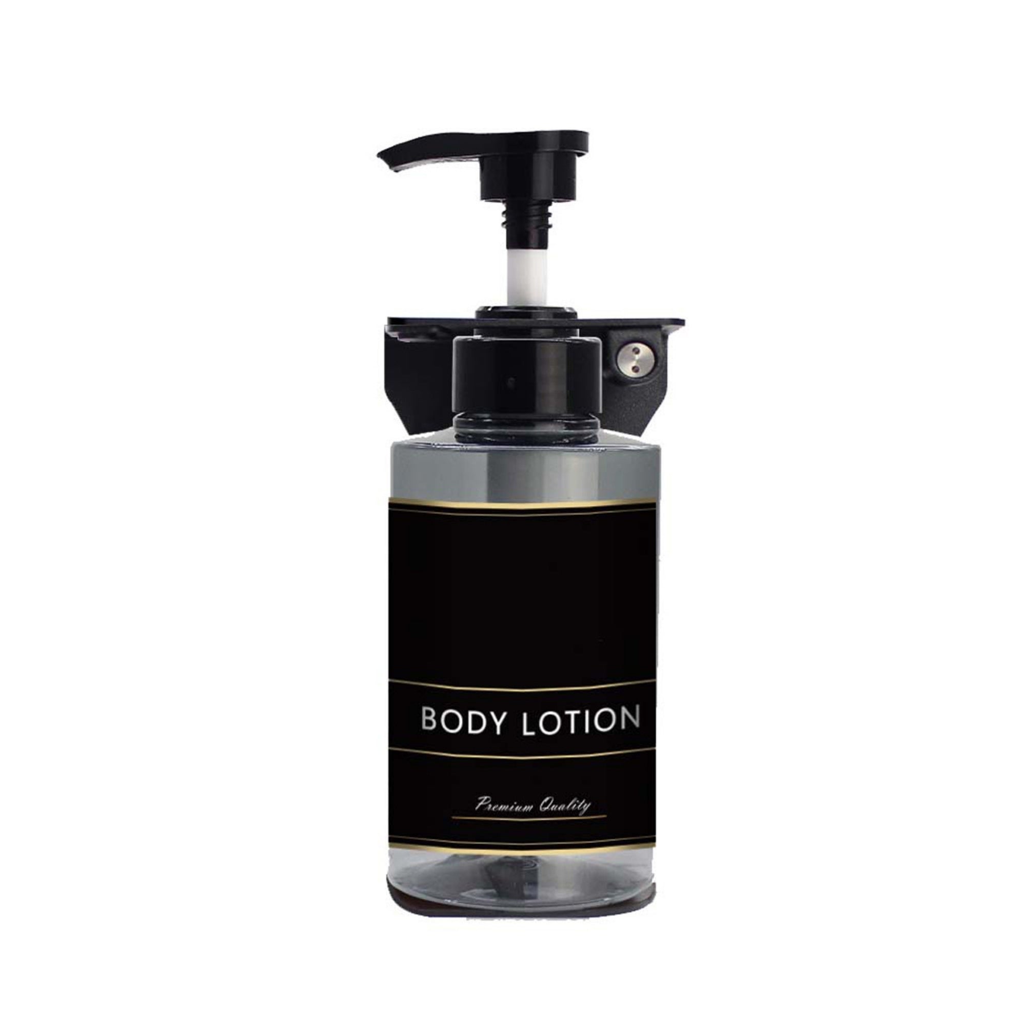 Dolphy EcoFlow refillable dispenser in transparent plastic with stainless steel trim, wall mounted showing the visible liquid level and push button