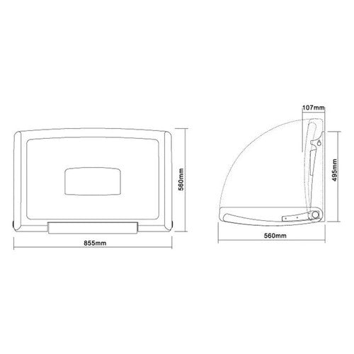 Dolphy Horizontal Baby Change Station High-Density Polyethylene Grey - image 2