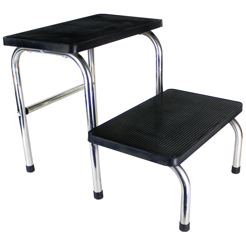 Double Step Stool 54 x 40 x 40cm two-step clinical stool for patient access to examination tables and treatment surfaces