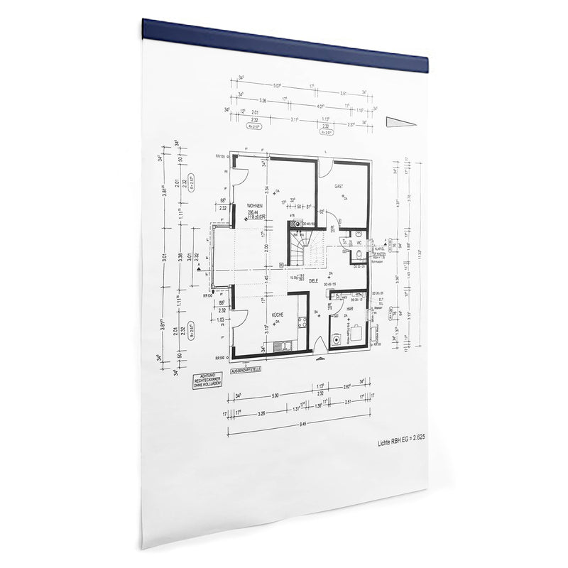 Durable DURAFIX Rail A4 297mm Navy Pack of 5 - image 2