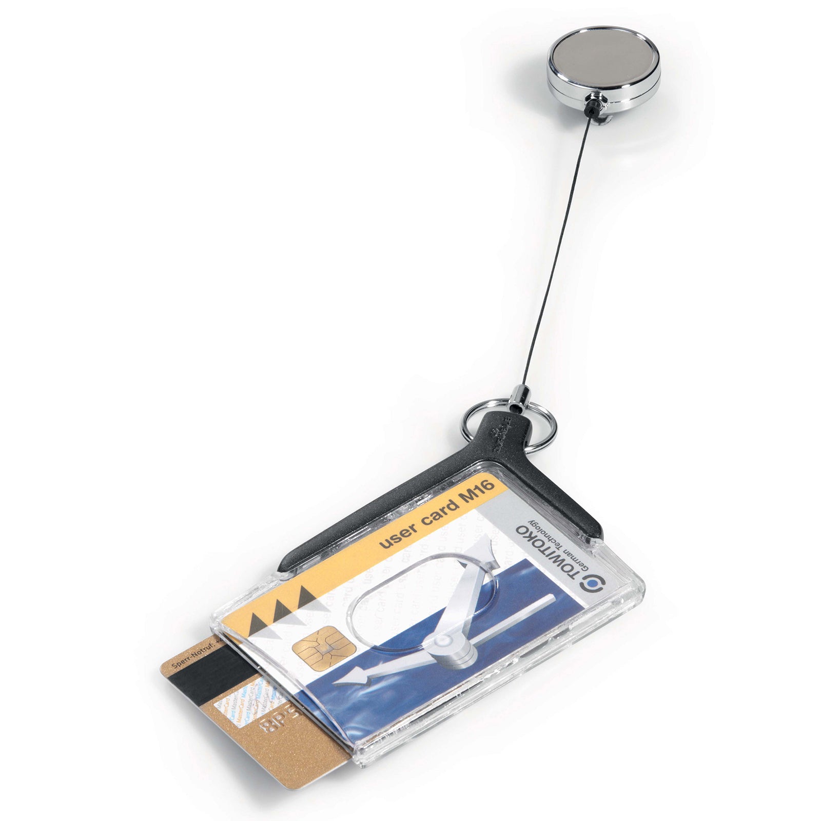 Durable Deluxe Pro Duo Card Holder with Reel - image 1