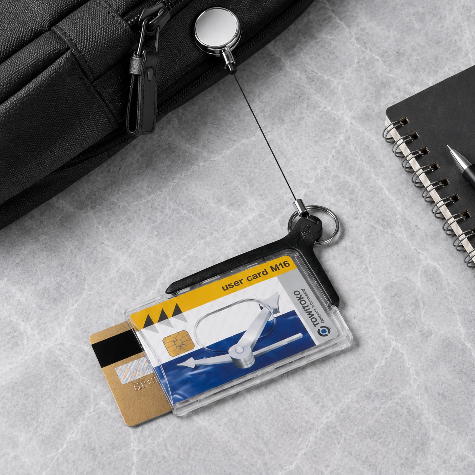 Durable Deluxe Pro Duo Card Holder with Reel - image 3