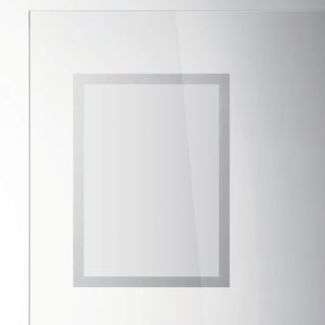 Minimal studio style image showing the Durable DURAFRAME Sun A4 Silver applied to glass with a subtle silver border. The clean view demonstrates the transparent static cling design, reusable application and residue free presentation.