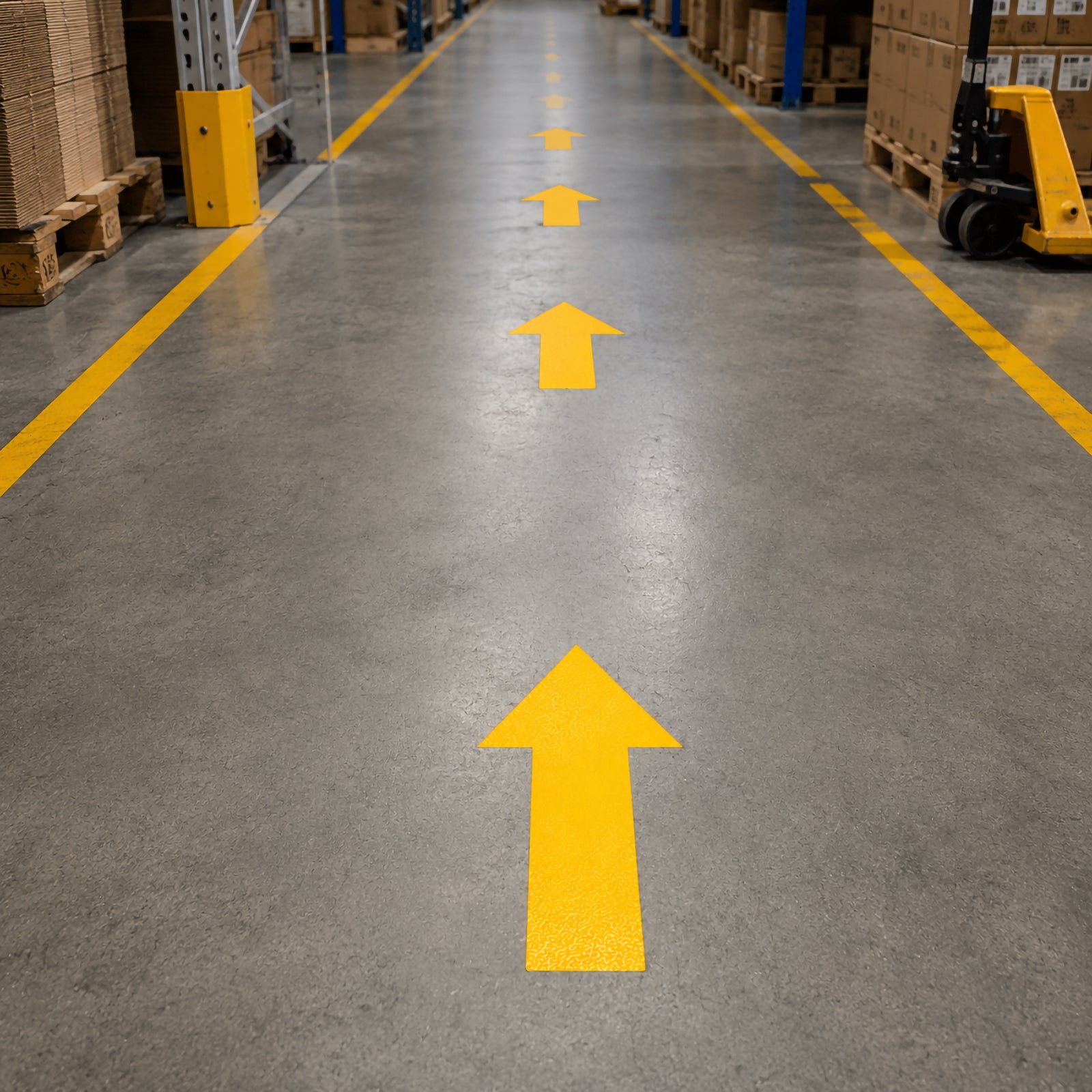 Durable Floor Marking Shape Arrow Yellow Pack 10 - image 2