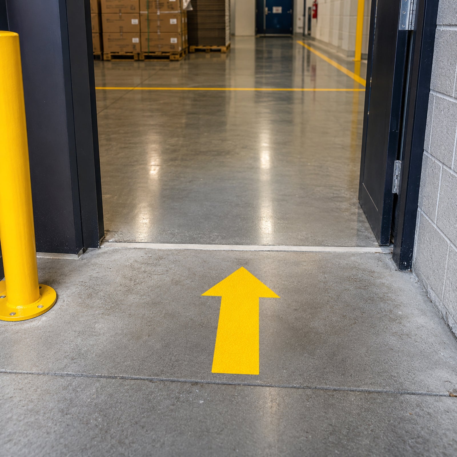 Durable Floor Marking Shape Arrow Yellow Pack 10 - image 3