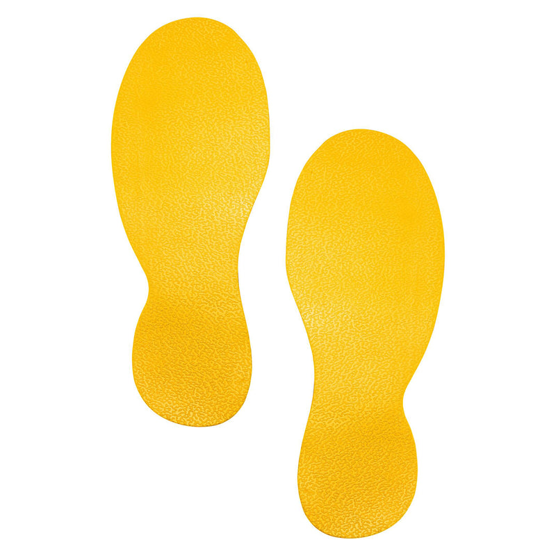 Durable Floor Marking Shape Foot Yellow Pack 10 - image 1