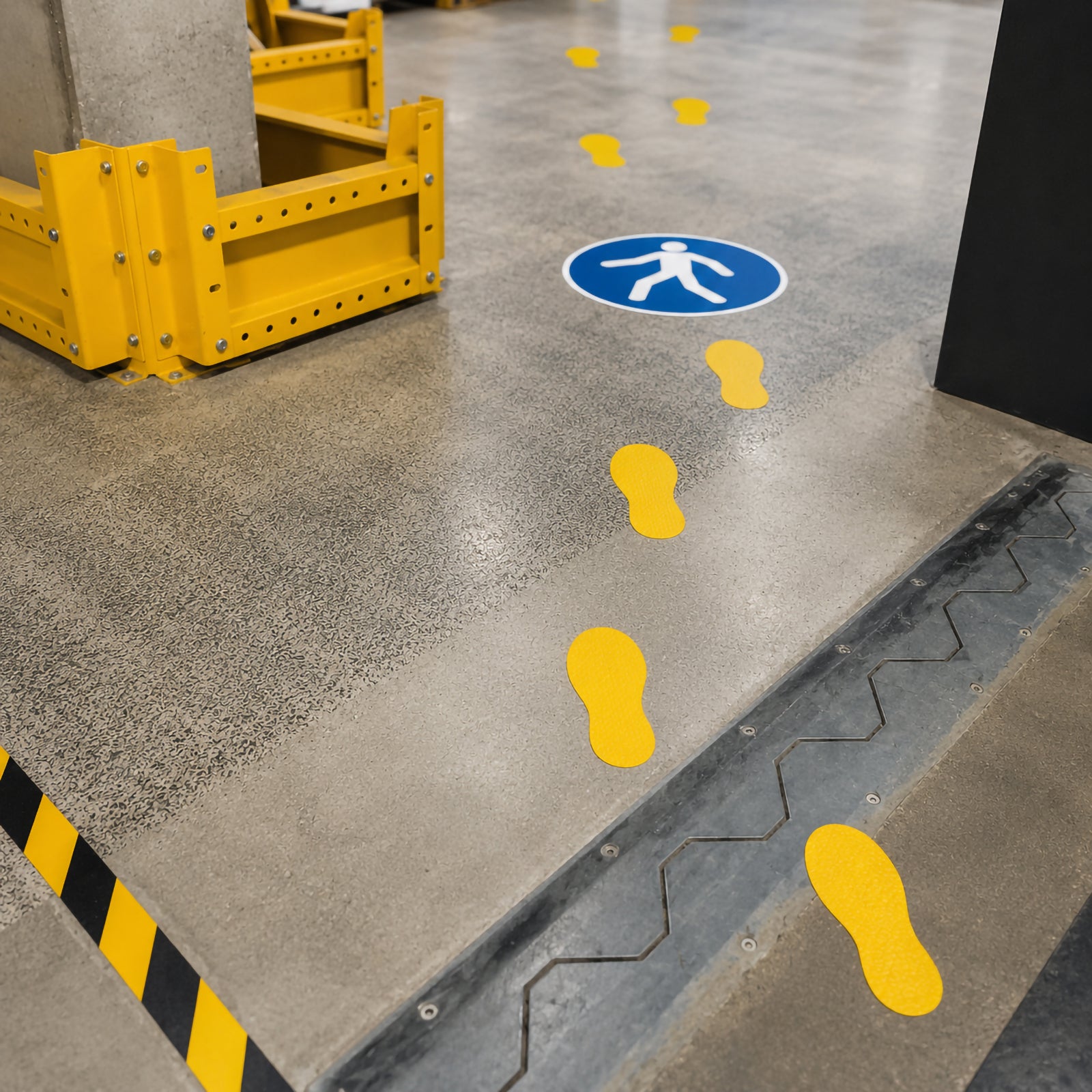 Durable Floor Marking Shape Foot Yellow Pack 10 - image 3